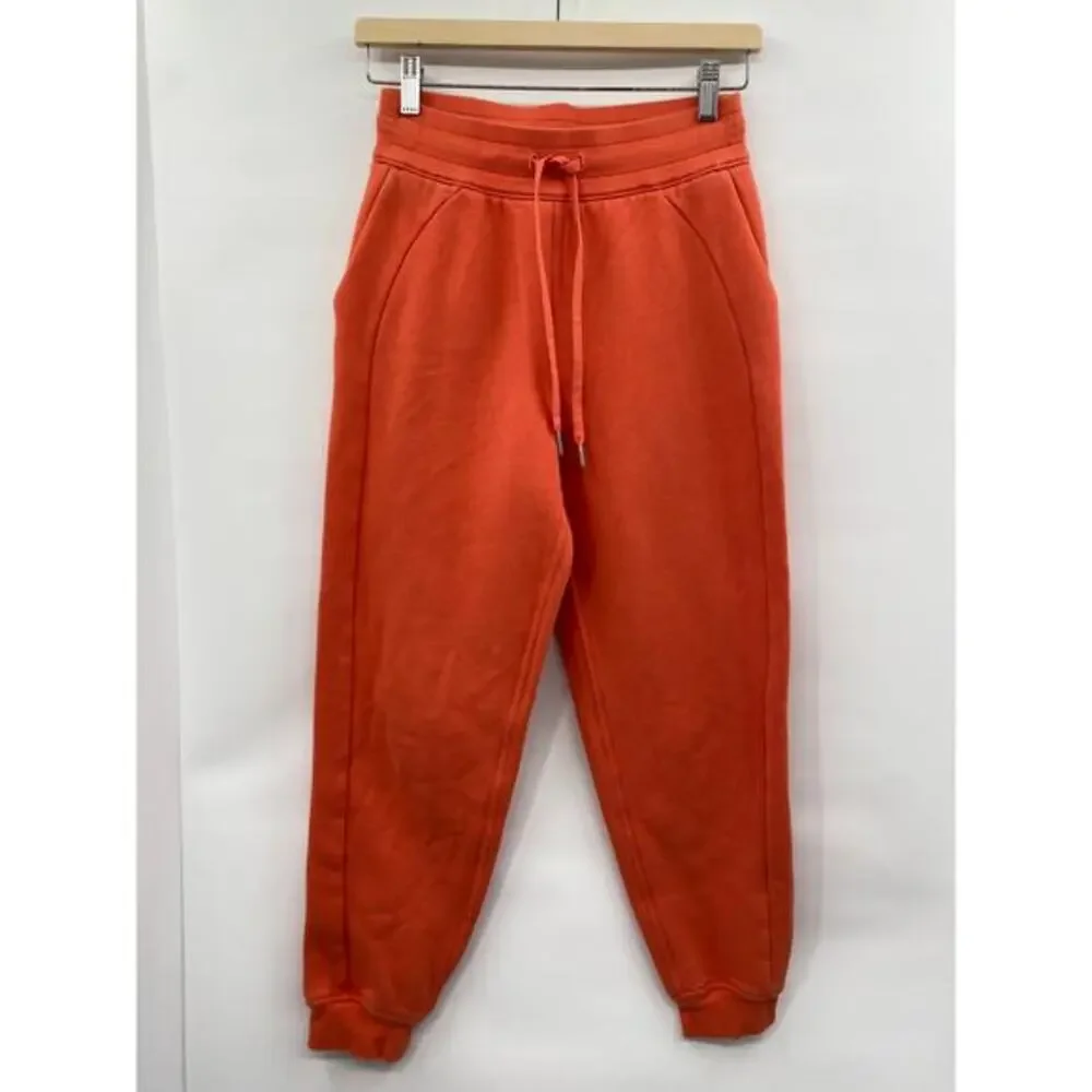 Lululemon orange scuba joggers‎